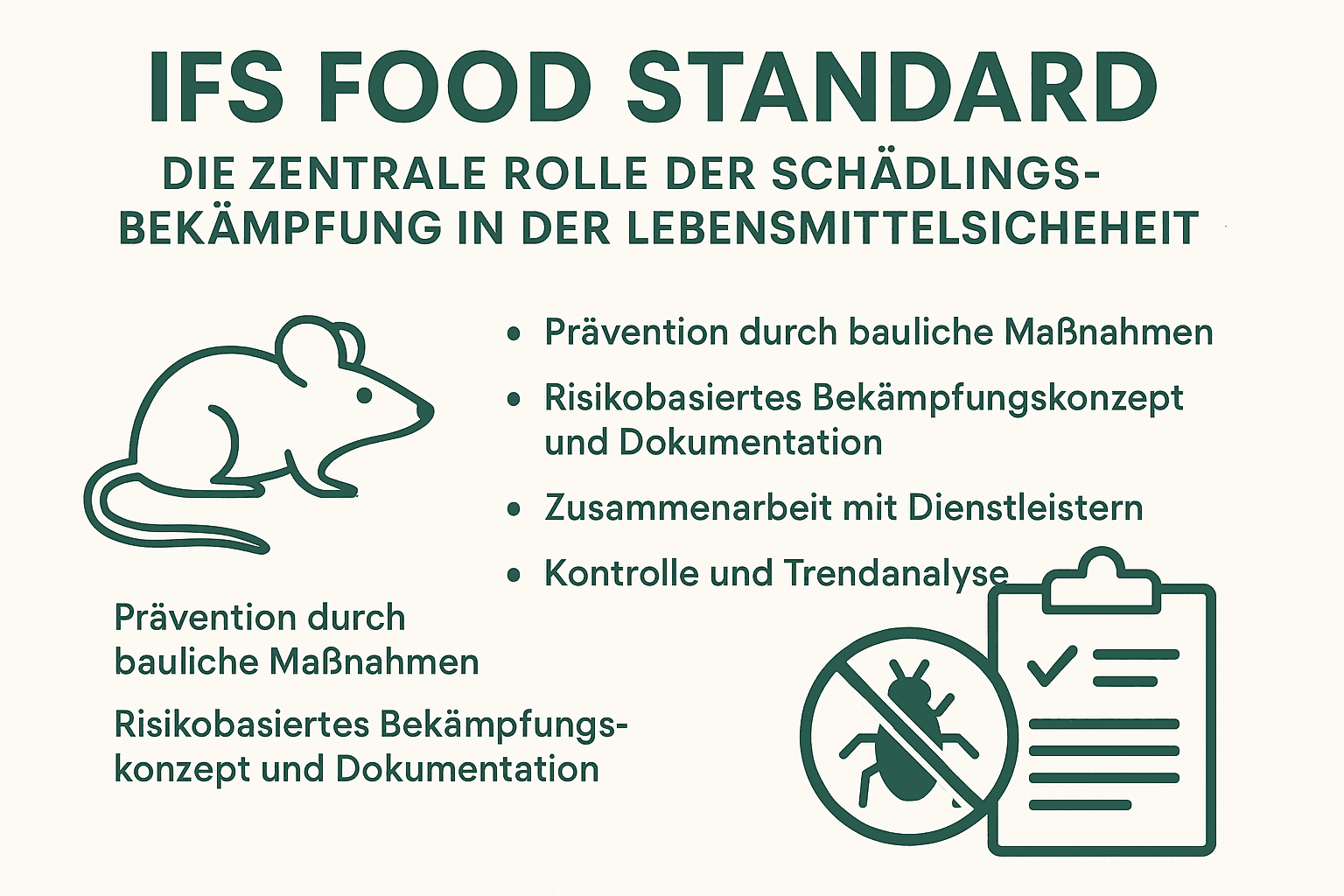IFS Food Standard: Die zentrale Rolle der Schädlingsbekämpfung in der Lebensmittelsicherheit
